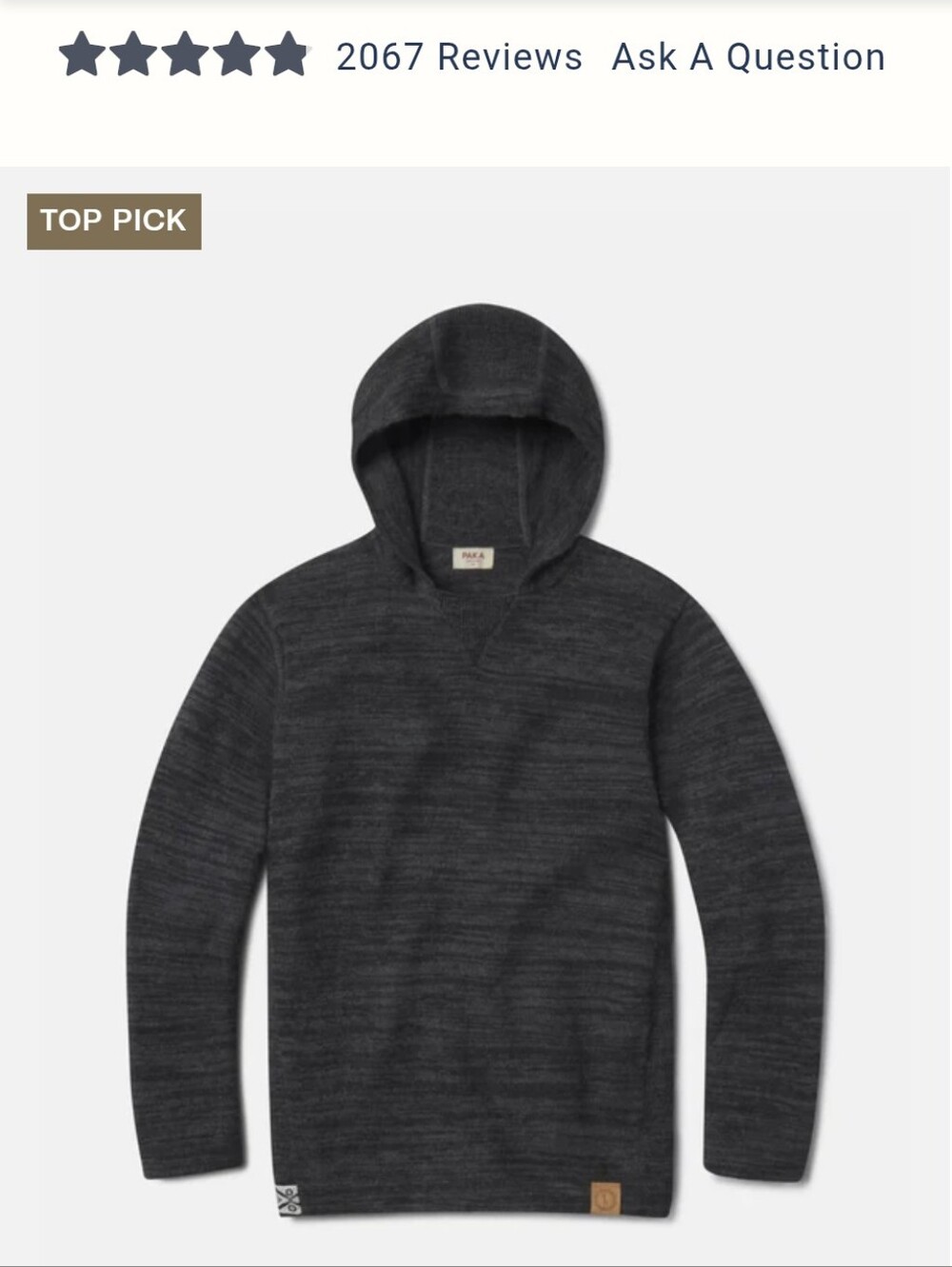 PAKA Wool Unisex The Hoodie Sweater